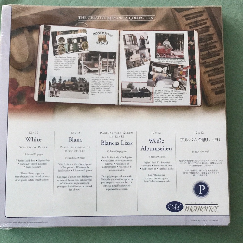 Creative Memories 12x12 scrapbook pages, new